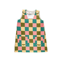 Load image into Gallery viewer, Pink Checkered Tank Dress