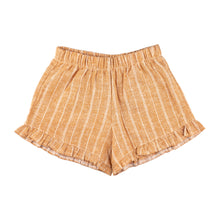 Load image into Gallery viewer, Ruffle Shorts - Orange Stripe Hemp