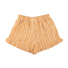 Load image into Gallery viewer, Ruffle Shorts - Orange Stripe Hemp
