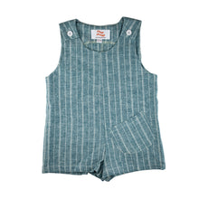Load image into Gallery viewer, Beach Playsuit - Blue Stripe Hemp
