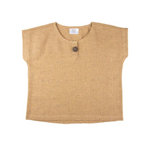 Load image into Gallery viewer, Desert Linen Henley - Mocha Confetti