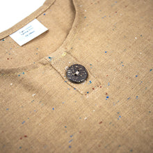 Load image into Gallery viewer, Desert Linen Henley - Mocha Confetti