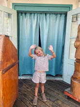 Load image into Gallery viewer, Peter Pan Top - Lavender Gingham