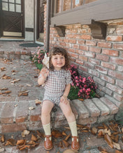 Load image into Gallery viewer, Ruffle Shorts - Lavender Gingham