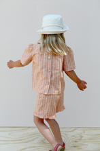 Load image into Gallery viewer, Peter Pan Top - Orange Stripe Hemp