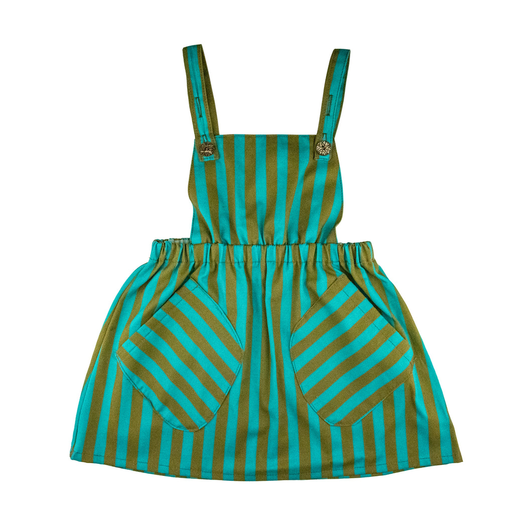 Gingerbread Dress - Striped Mint