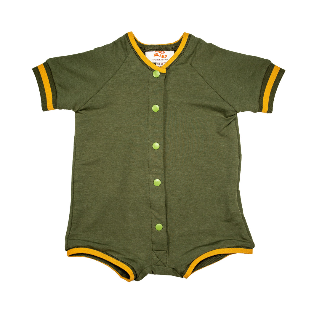 Bamboo Onesie Short Shorts - Olive