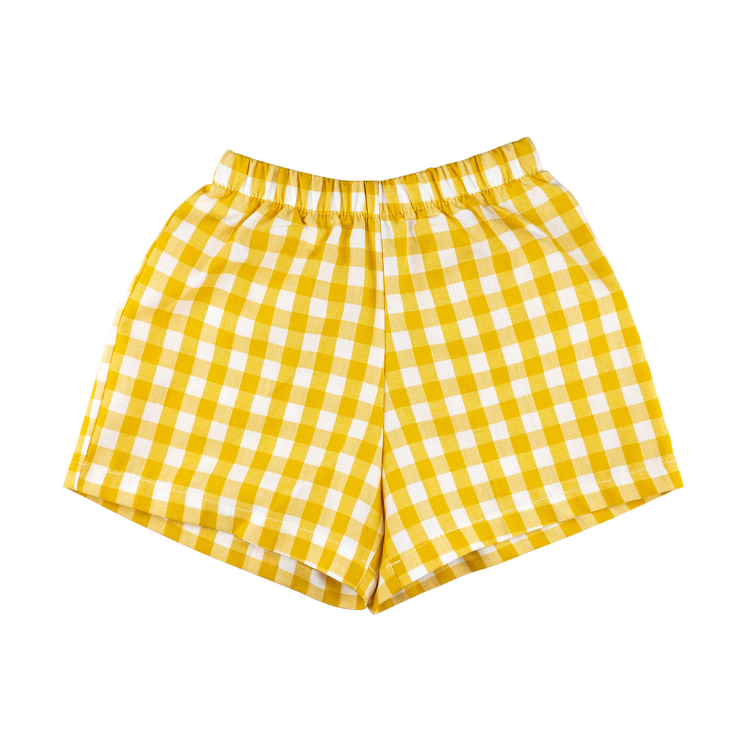 Weekend Shorts - Yellow Gingham