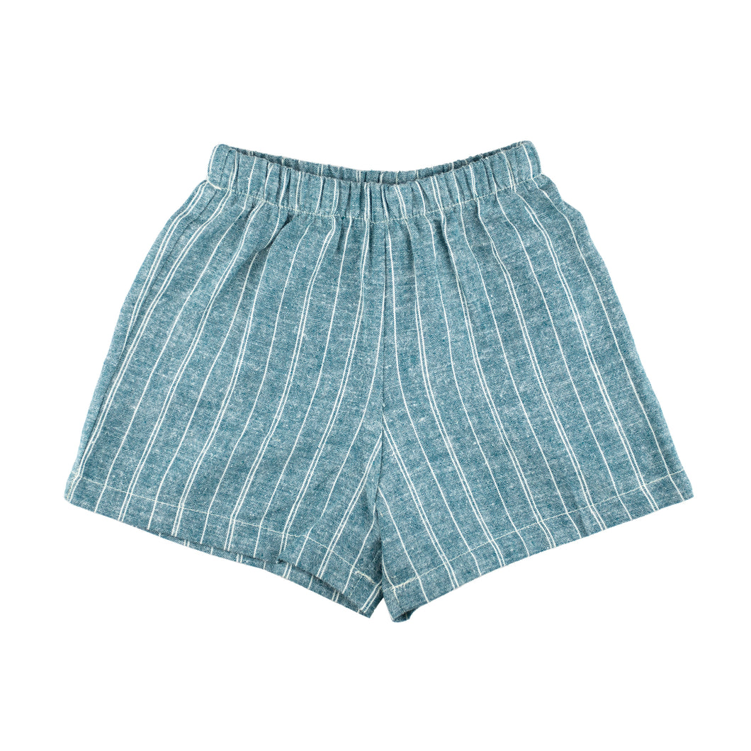 Weekend Shorts - Blue Stripe Hemp