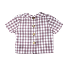 Load image into Gallery viewer, Peter Pan Top - Lavender Gingham
