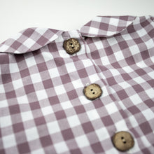 Load image into Gallery viewer, Peter Pan Top - Lavender Gingham
