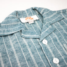 Load image into Gallery viewer, Yawn Shirt - Blue Stripe Hemp
