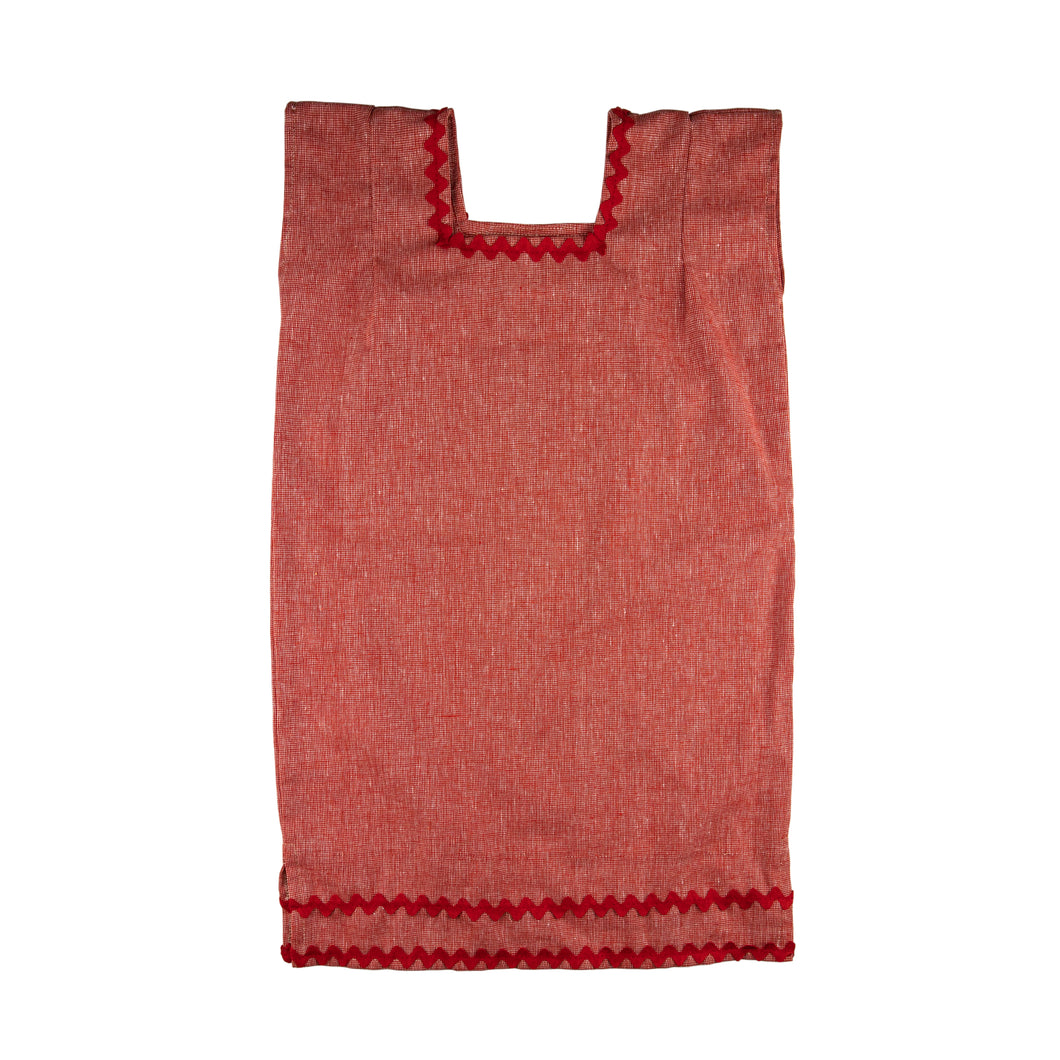 red linen girls dress