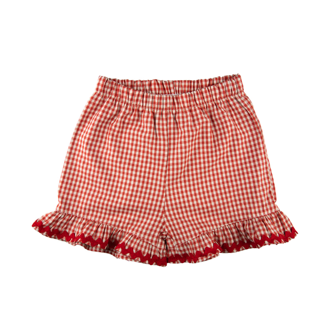 Butterfly Shorts - Red Gingham