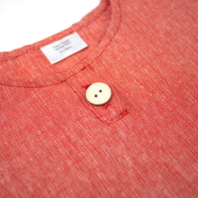 Load image into Gallery viewer, Desert Linen Henley - Red
